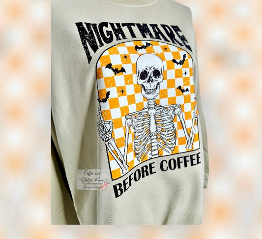 Nightmare Before Coffee Adult Large Sweatshirt