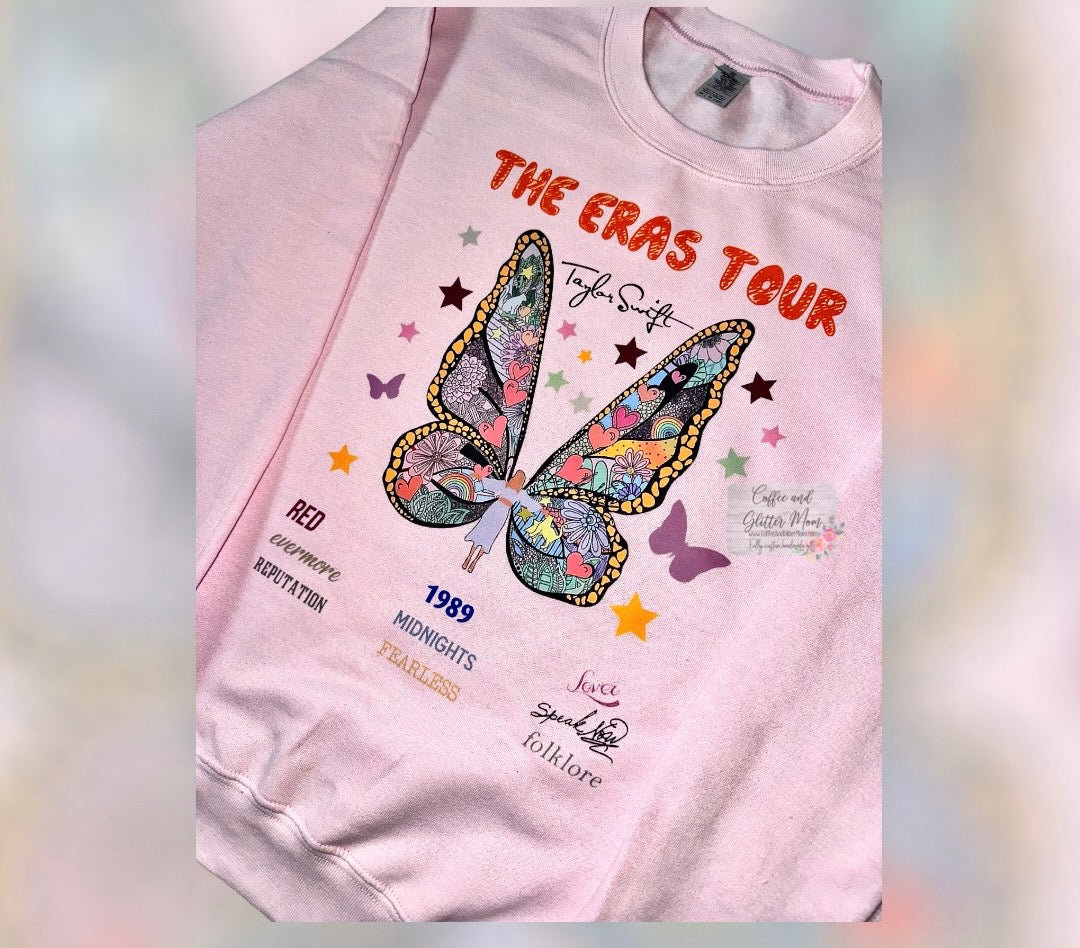 Taylor's Eras Butterfly Youth Large Sweatshirt