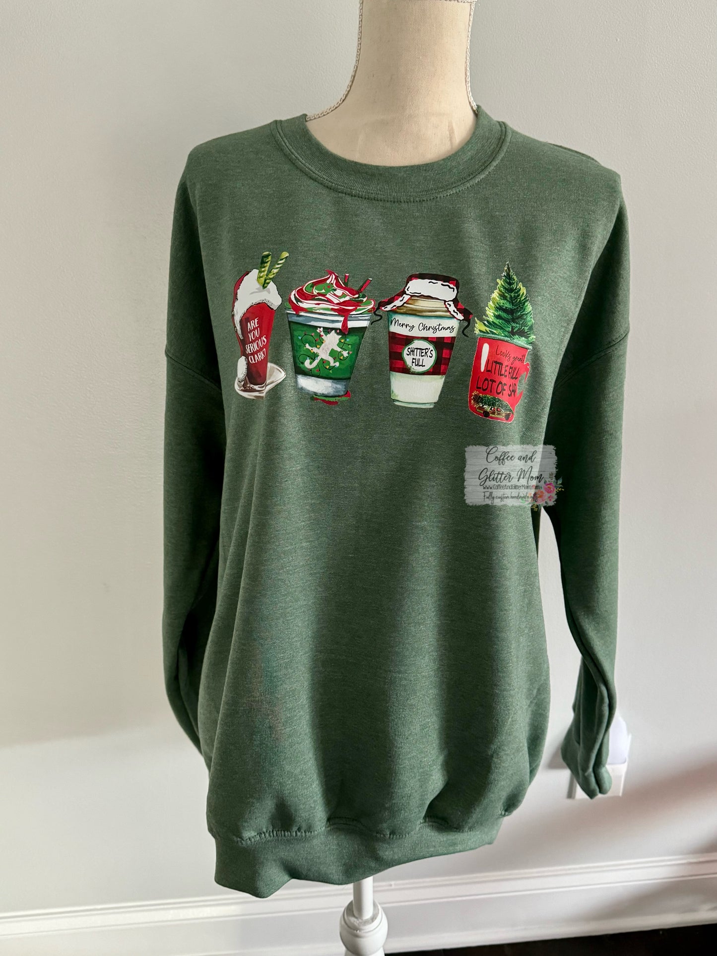 Griswold Coffee Christmas Large Sweatshirt