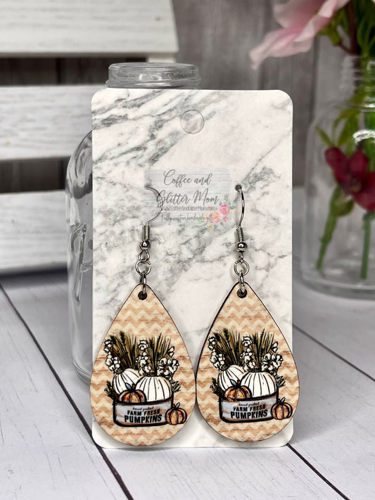 Farm Fresh Pumpkin Earrings