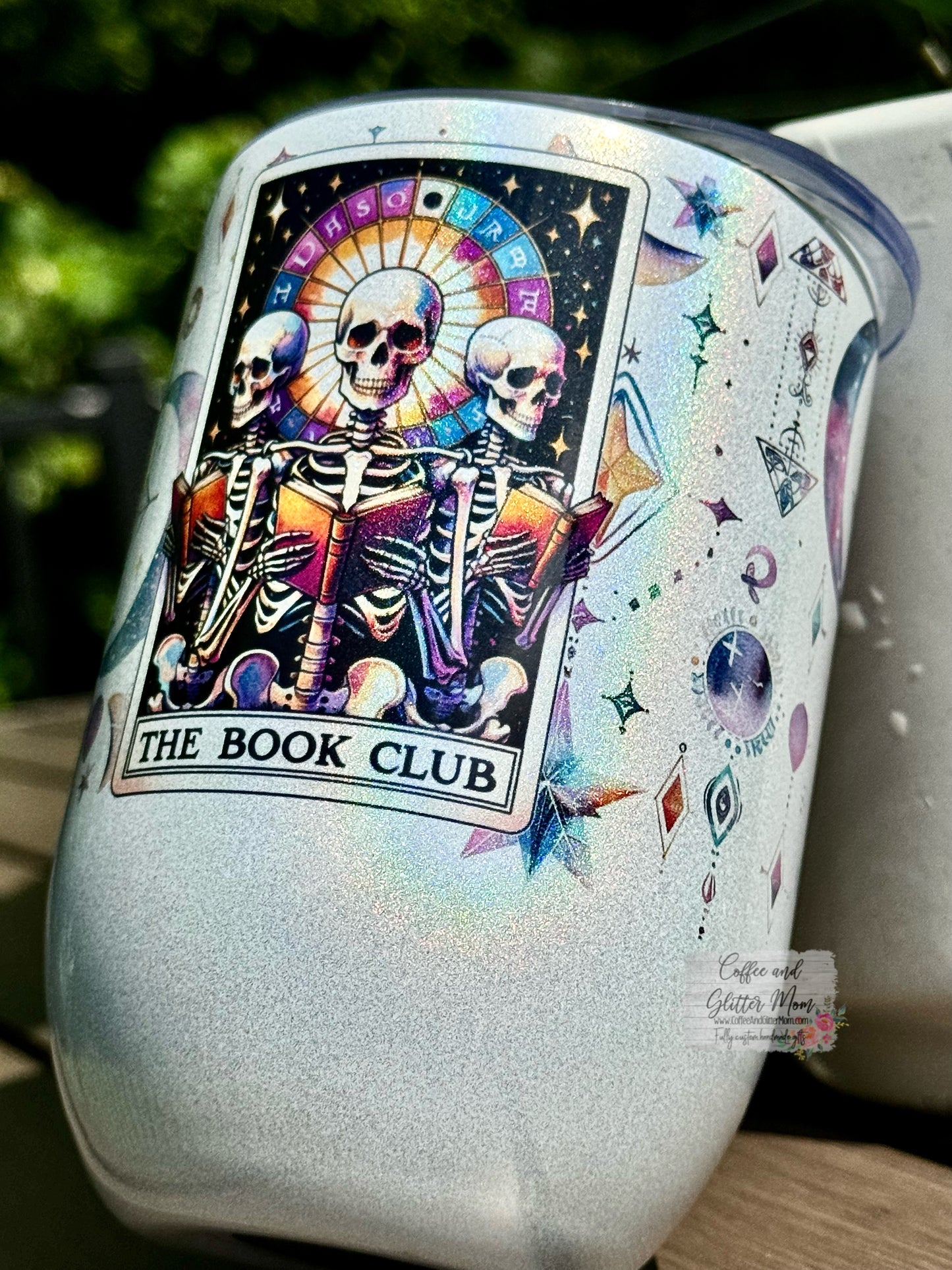Book Club Tarot Card 12oz Holographic Wine Tumbler