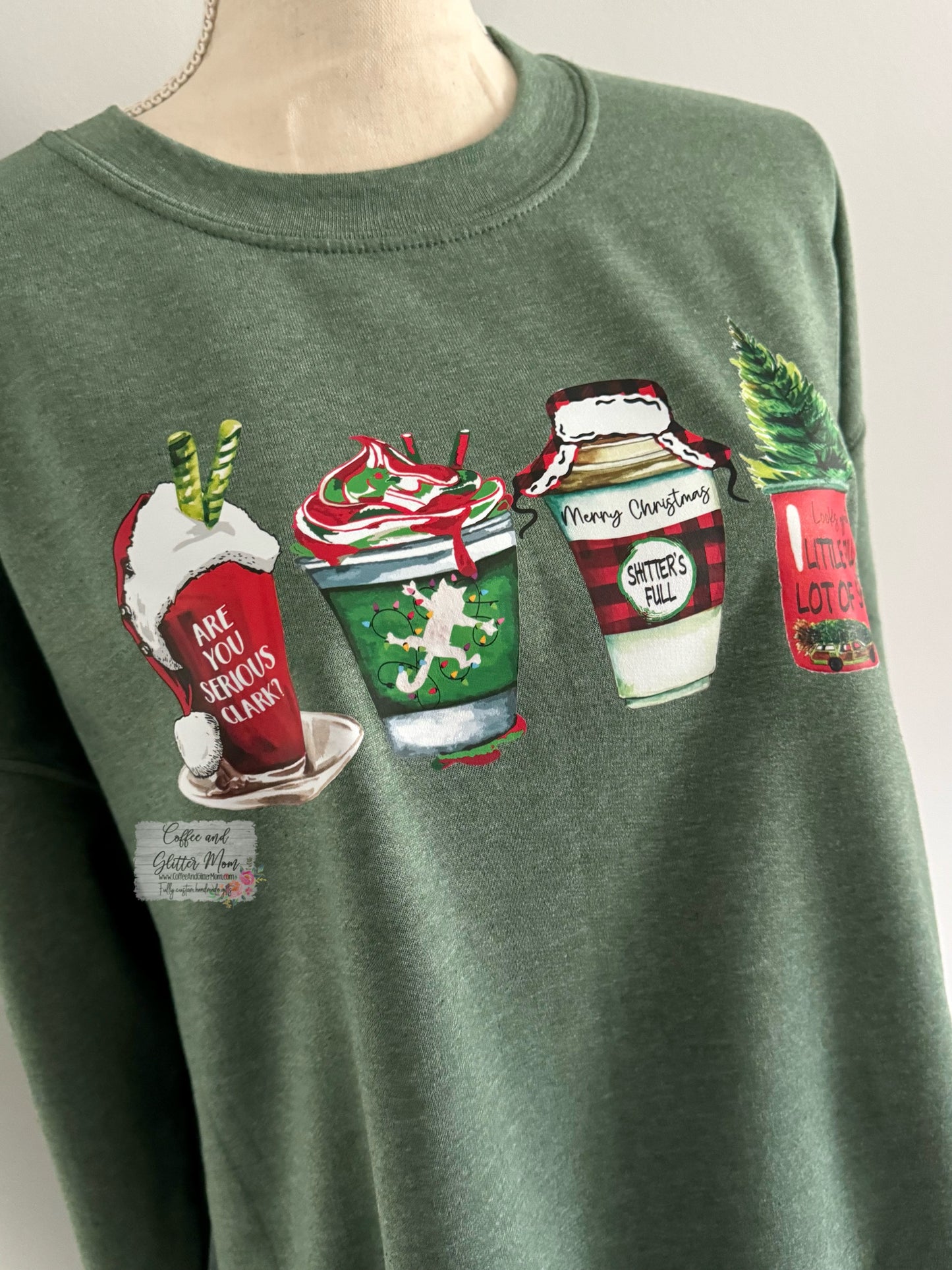 Griswold Coffee Christmas Large Sweatshirt