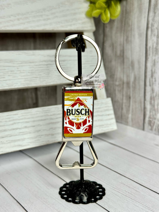 Busch Beer Hunting Bottle Opener Keychain