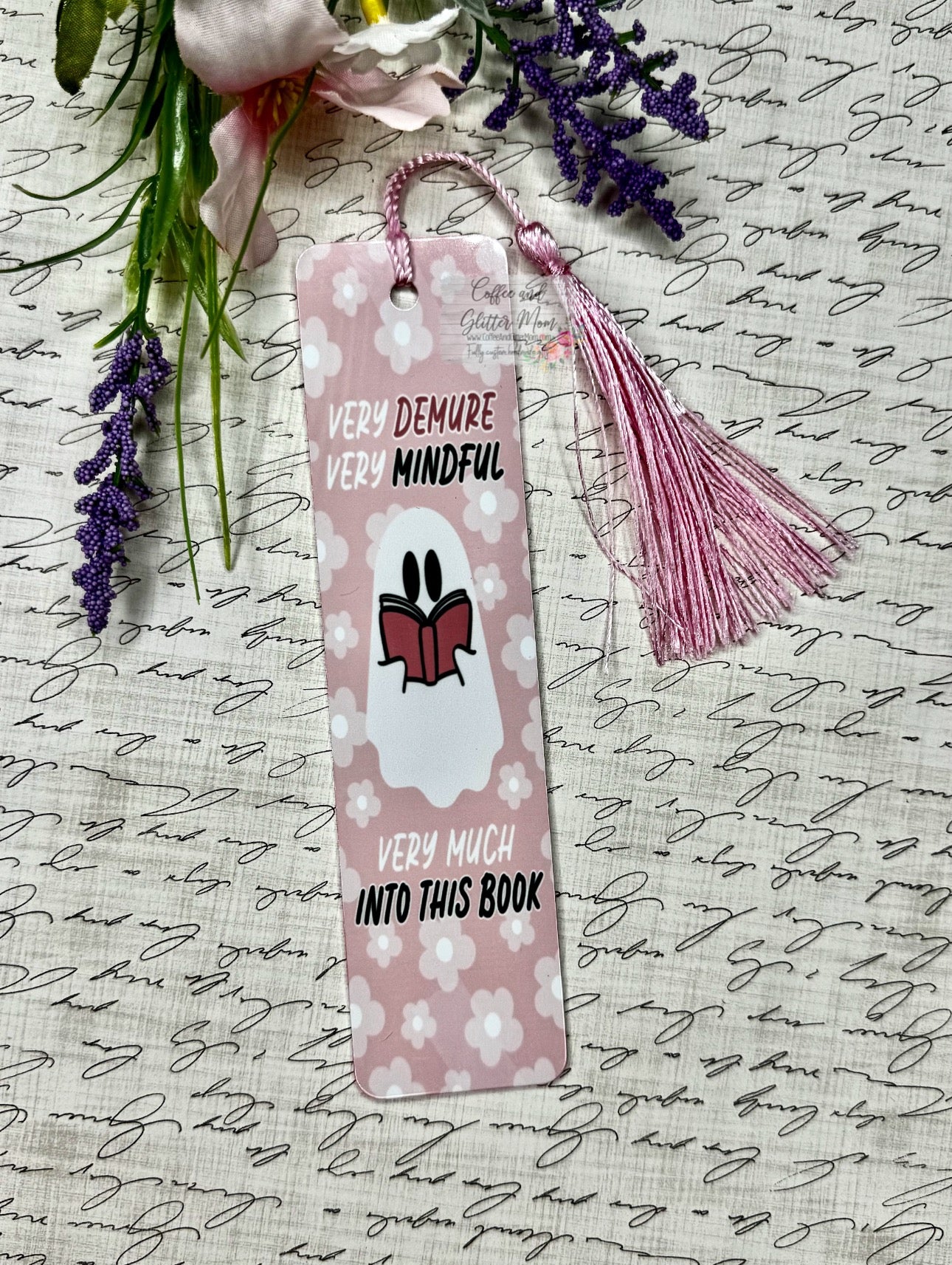 Demure, Mindful Bookish Ghost Bookmark