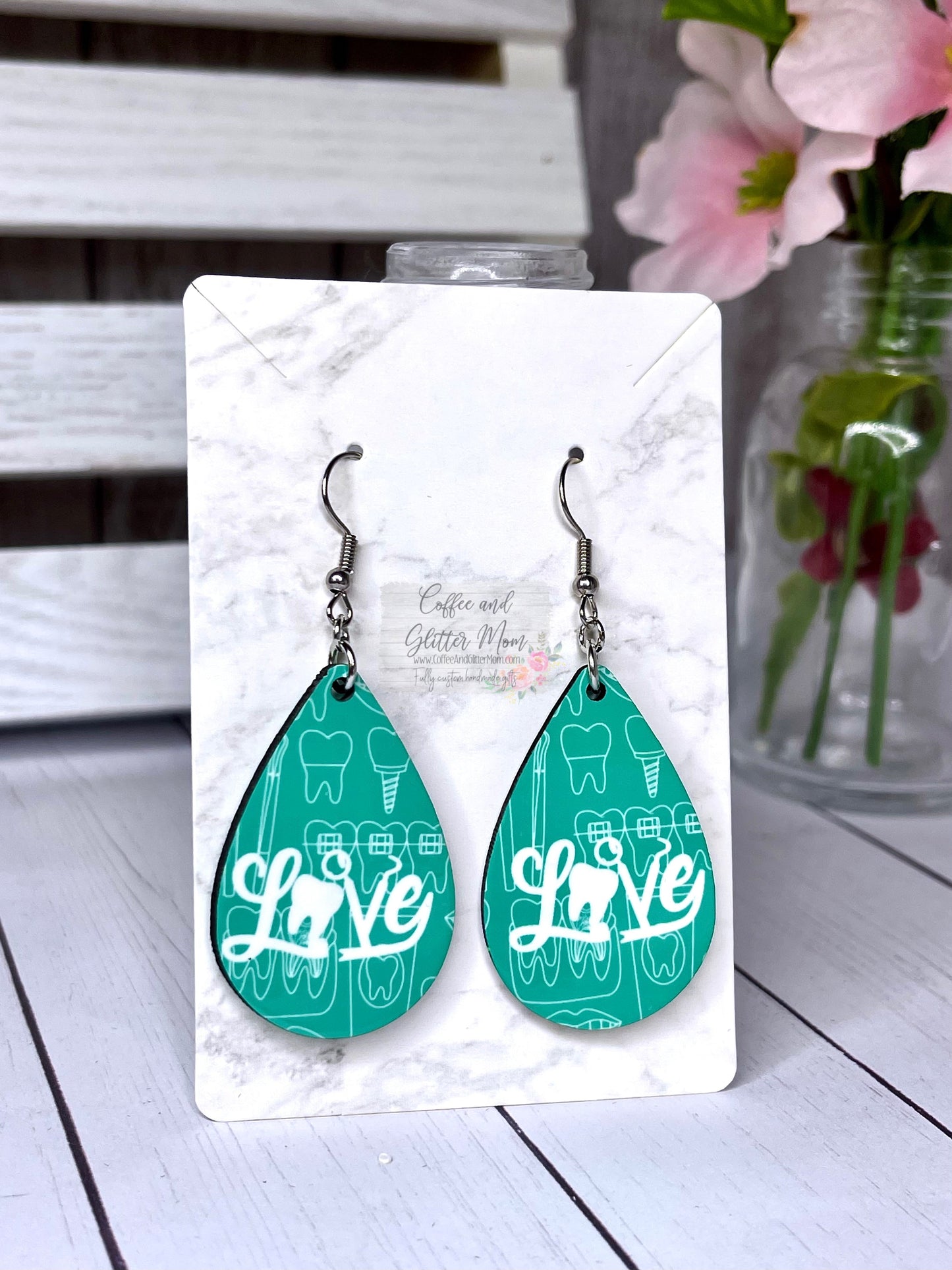 Dental Love Teardrop Earrings RTS