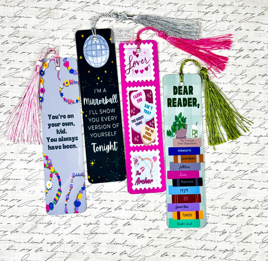 Dear Reader, You're On Your Own Kid, Lover, Mirrorball Bookmarks