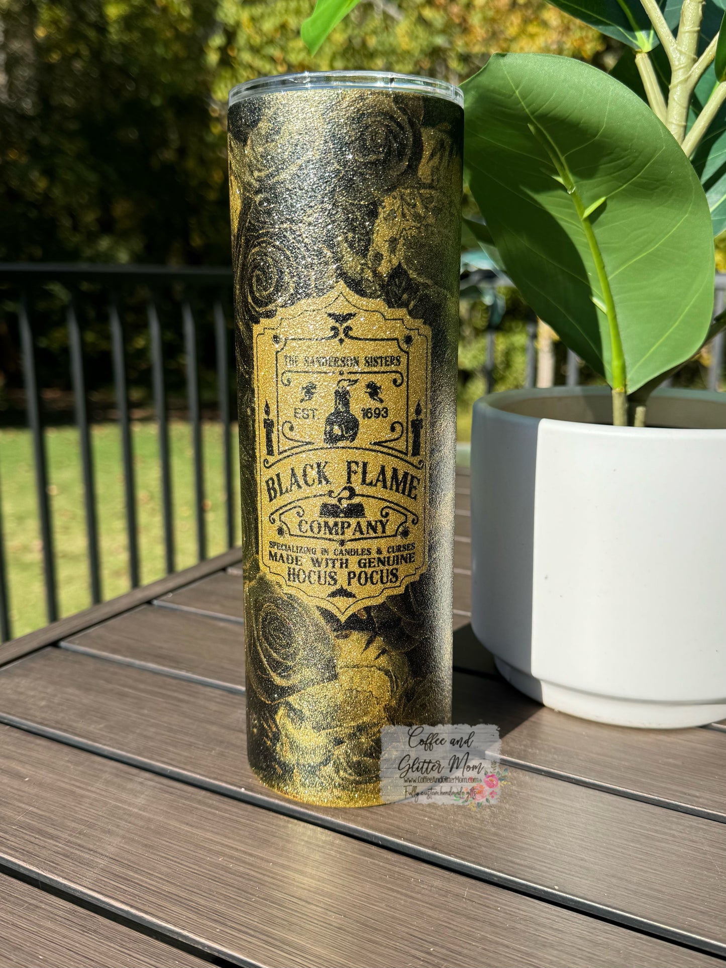 Black Flame Candle 30oz Tumbler