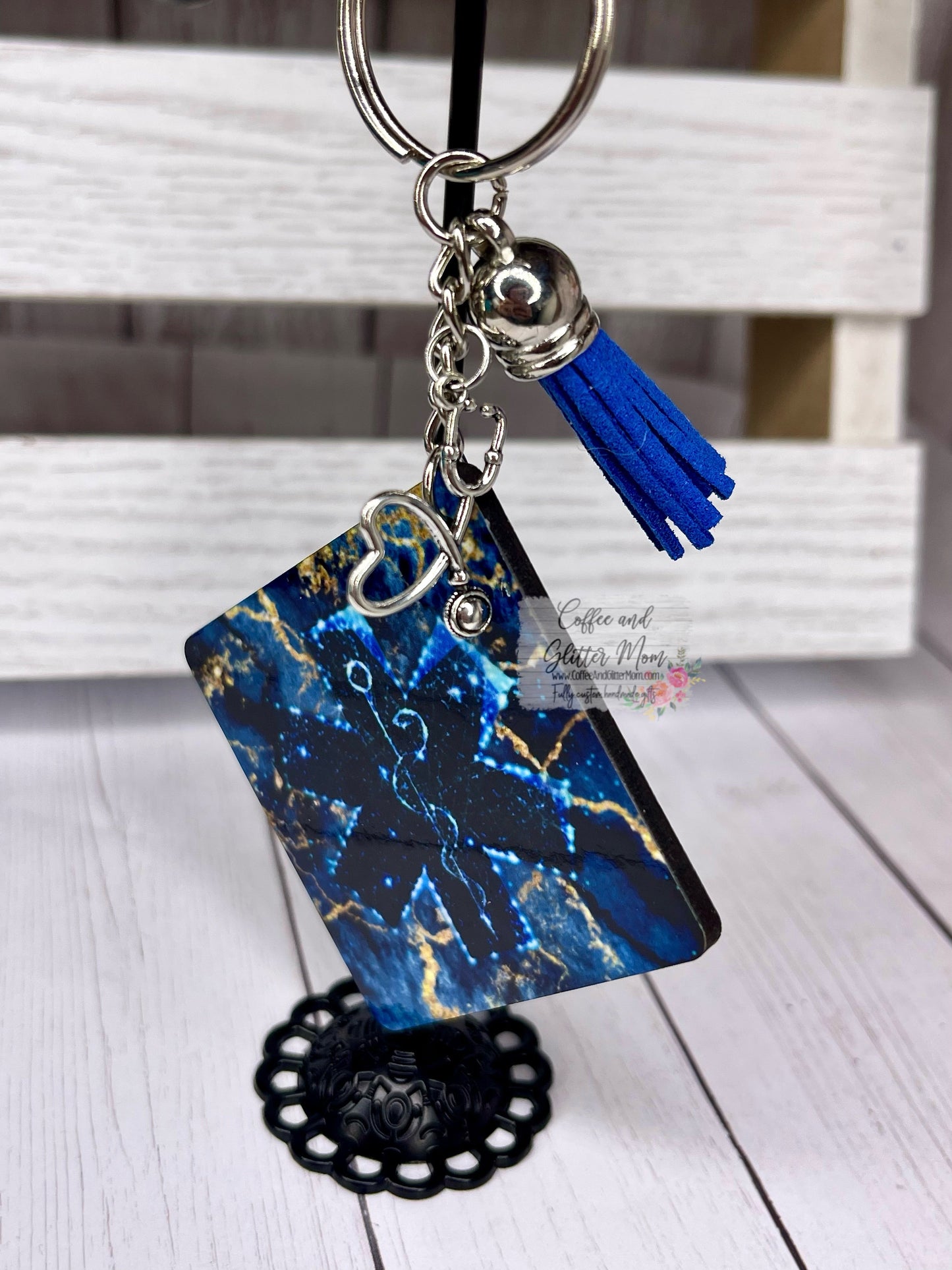 Marble Star of Life Keychain RTS