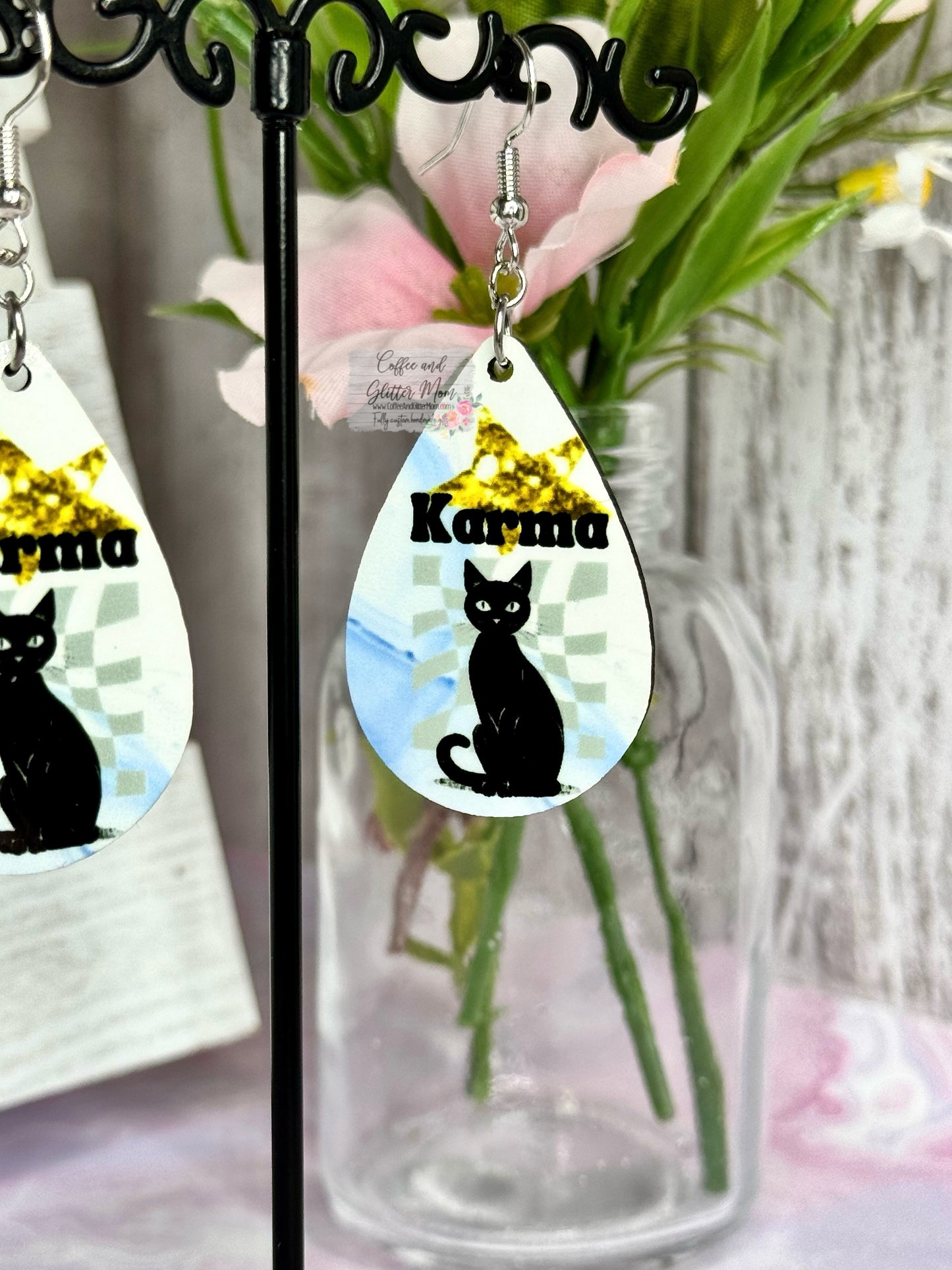 Karma is a Cat Earrings