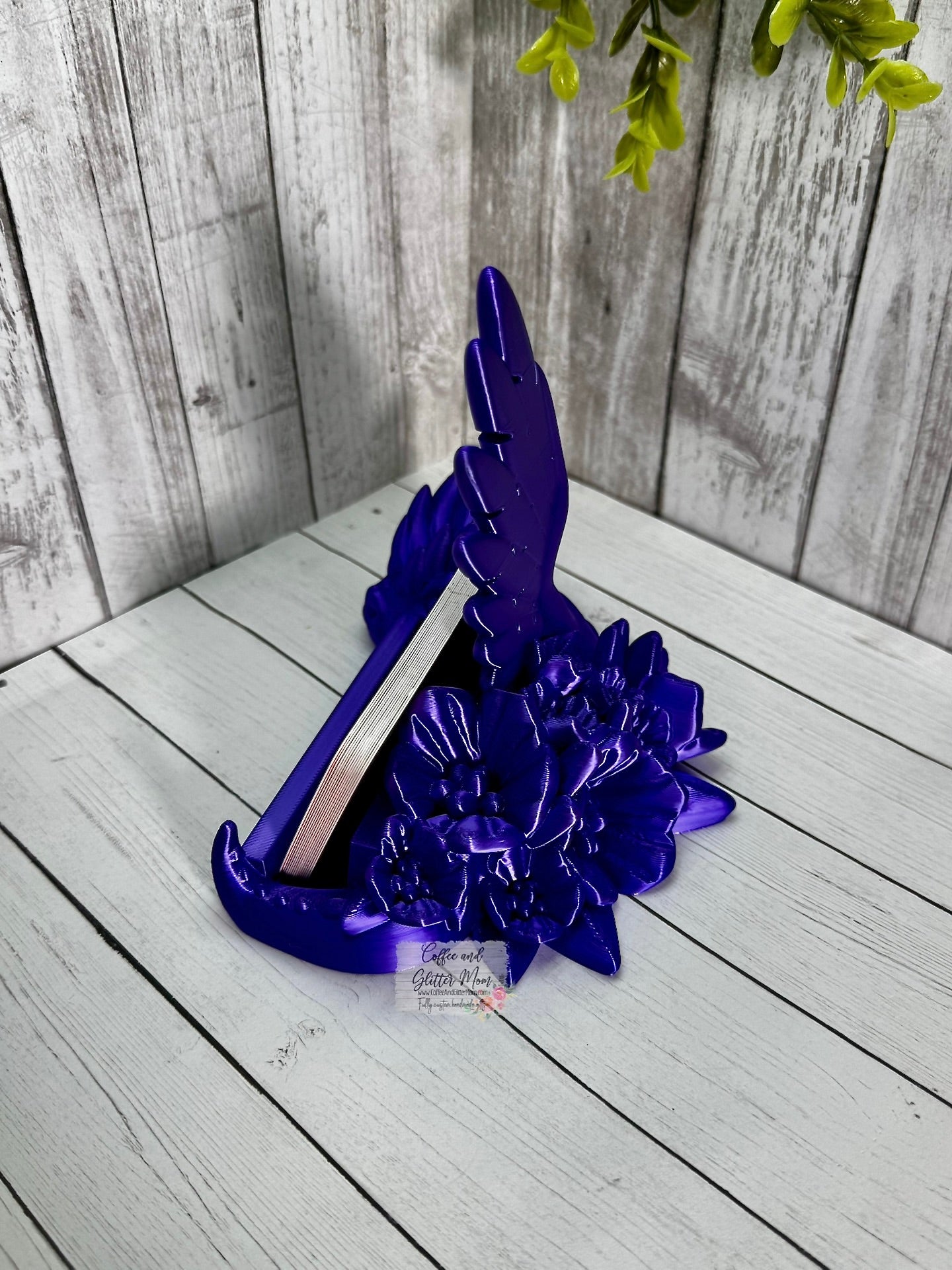 Purple Silk Dragon Phone/Business Card Holder