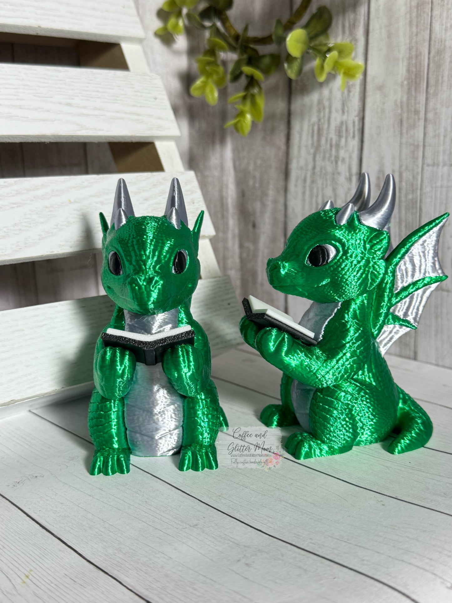 Reading Dragon Bookshelf Decor In Stock