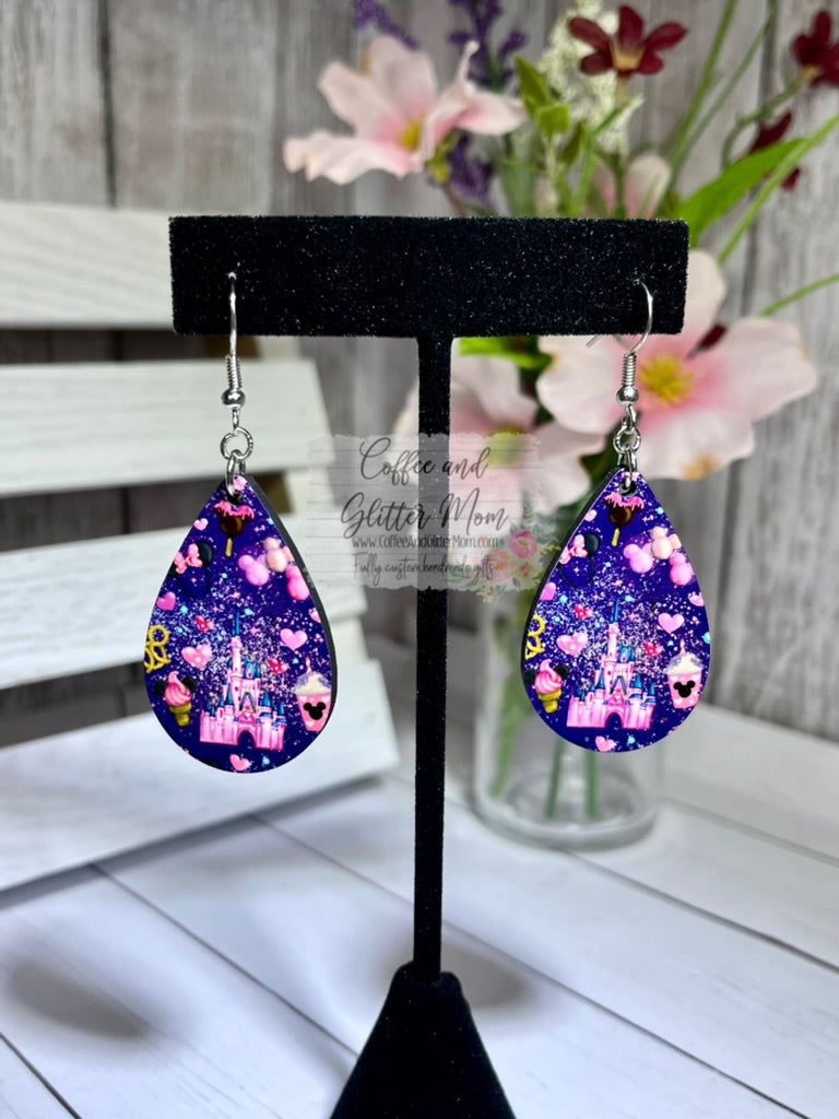 Magical Castle Teardrop Earrings RTS