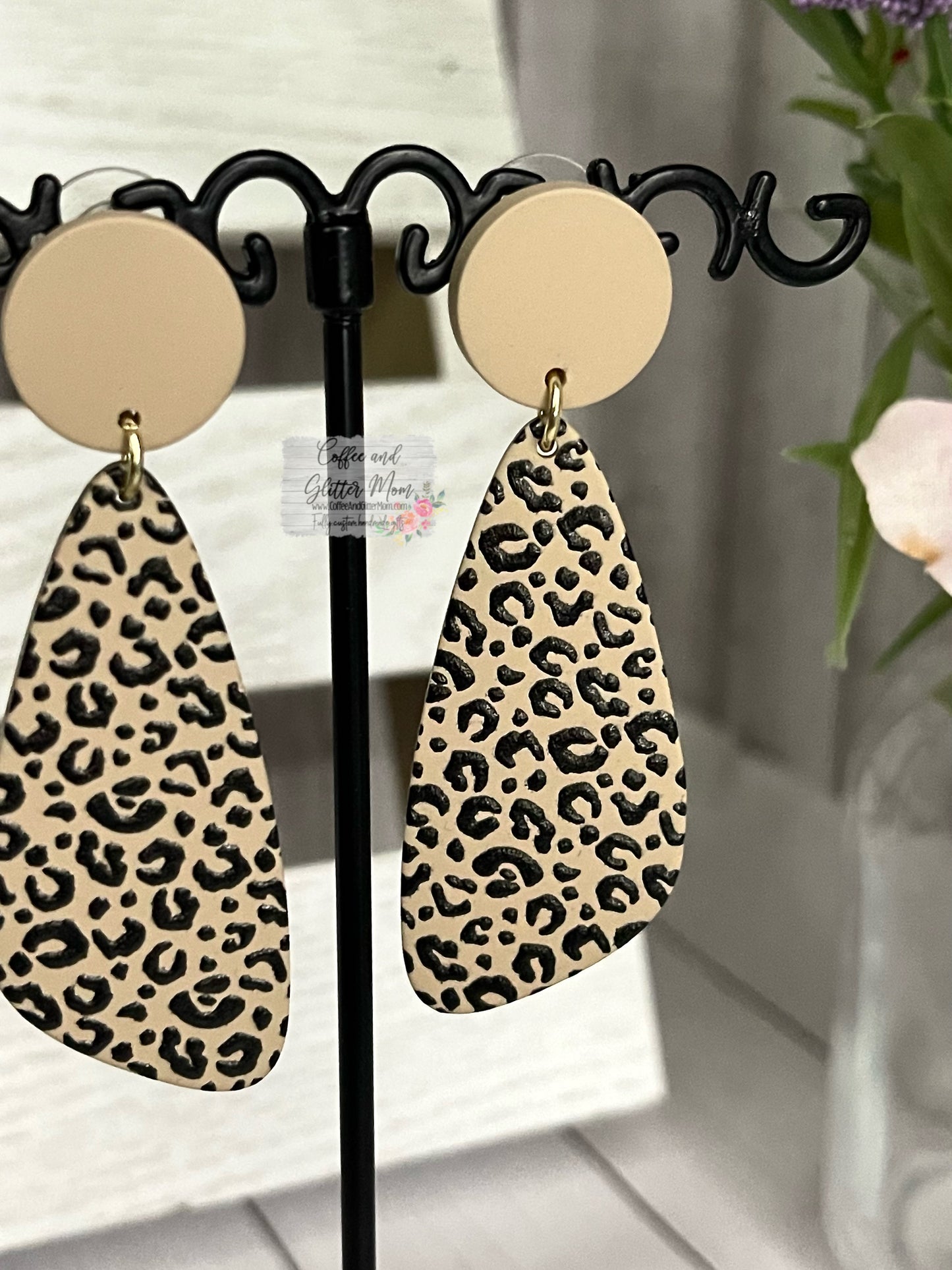 Cheetah Print Clay Earrings