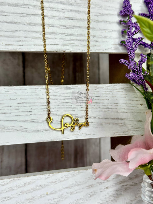 Taylor Signature Gold Necklace