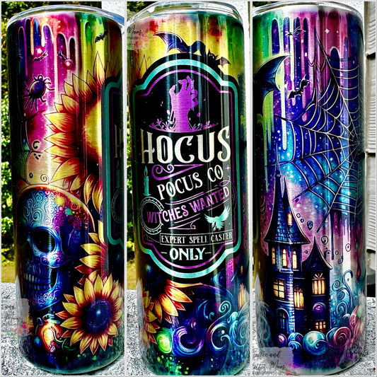 Metallic Hocus Pocus 20oz Skinny Tumbler