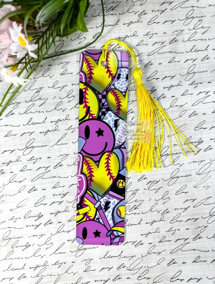 Softball Vibes Bookmark