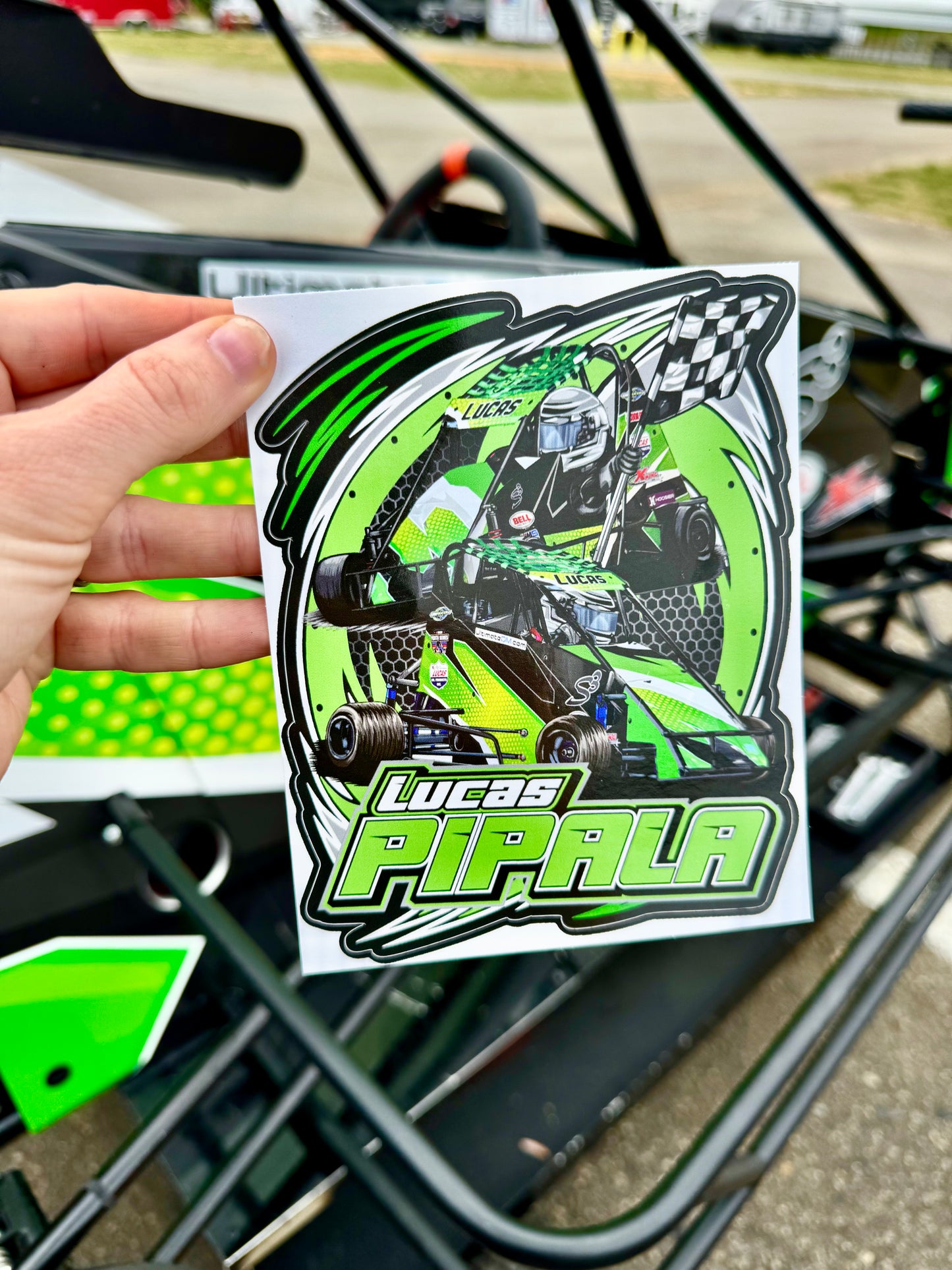 Lucas Pipala Racing Sticker (Large)