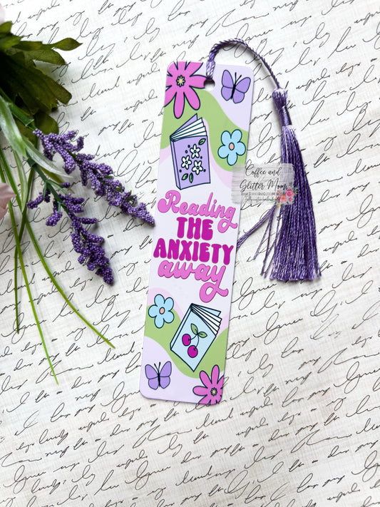 Reading the Anxiety Away Bookmark