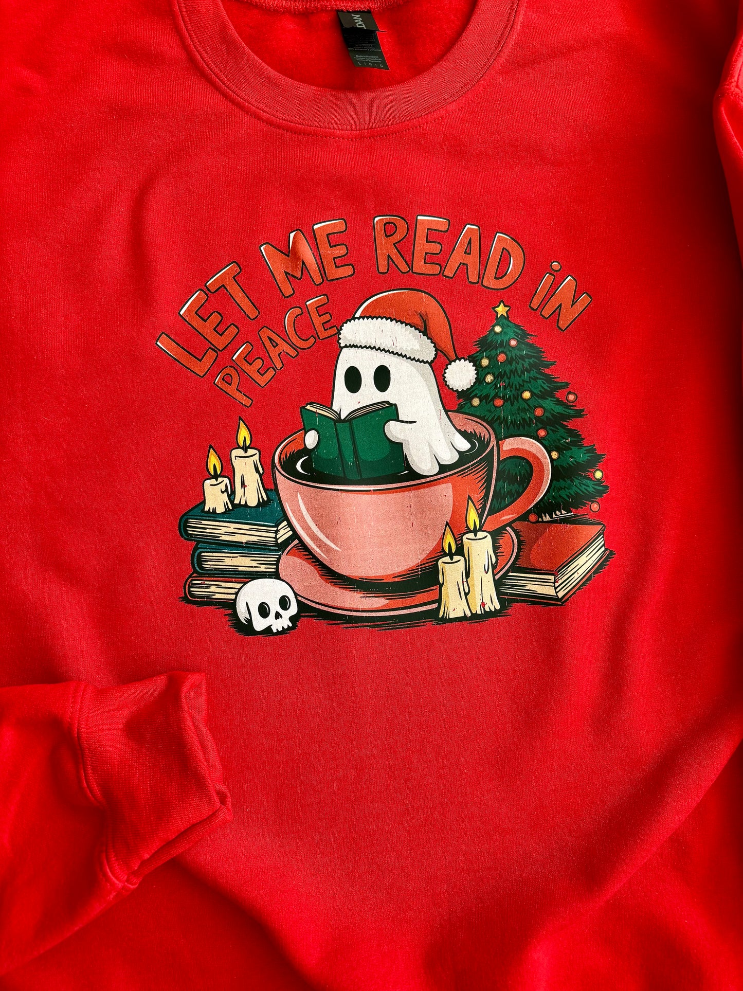 Read In Peace Christmas Adult Sweatshirt