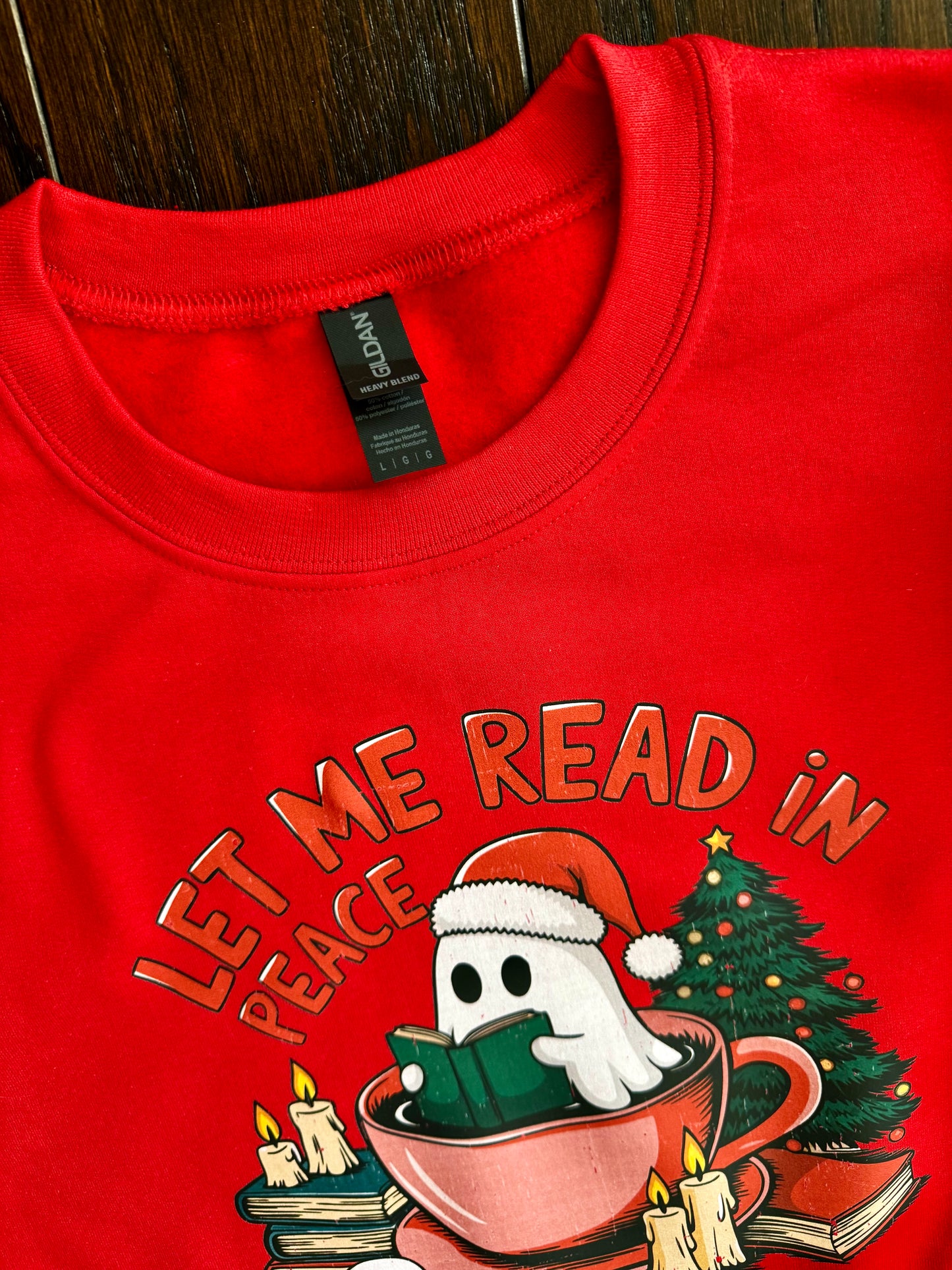 Read In Peace Christmas Adult Sweatshirt