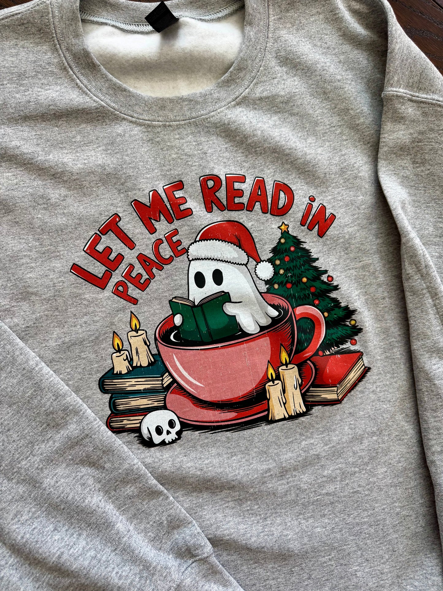 Read In Peace Christmas Adult Sweatshirt