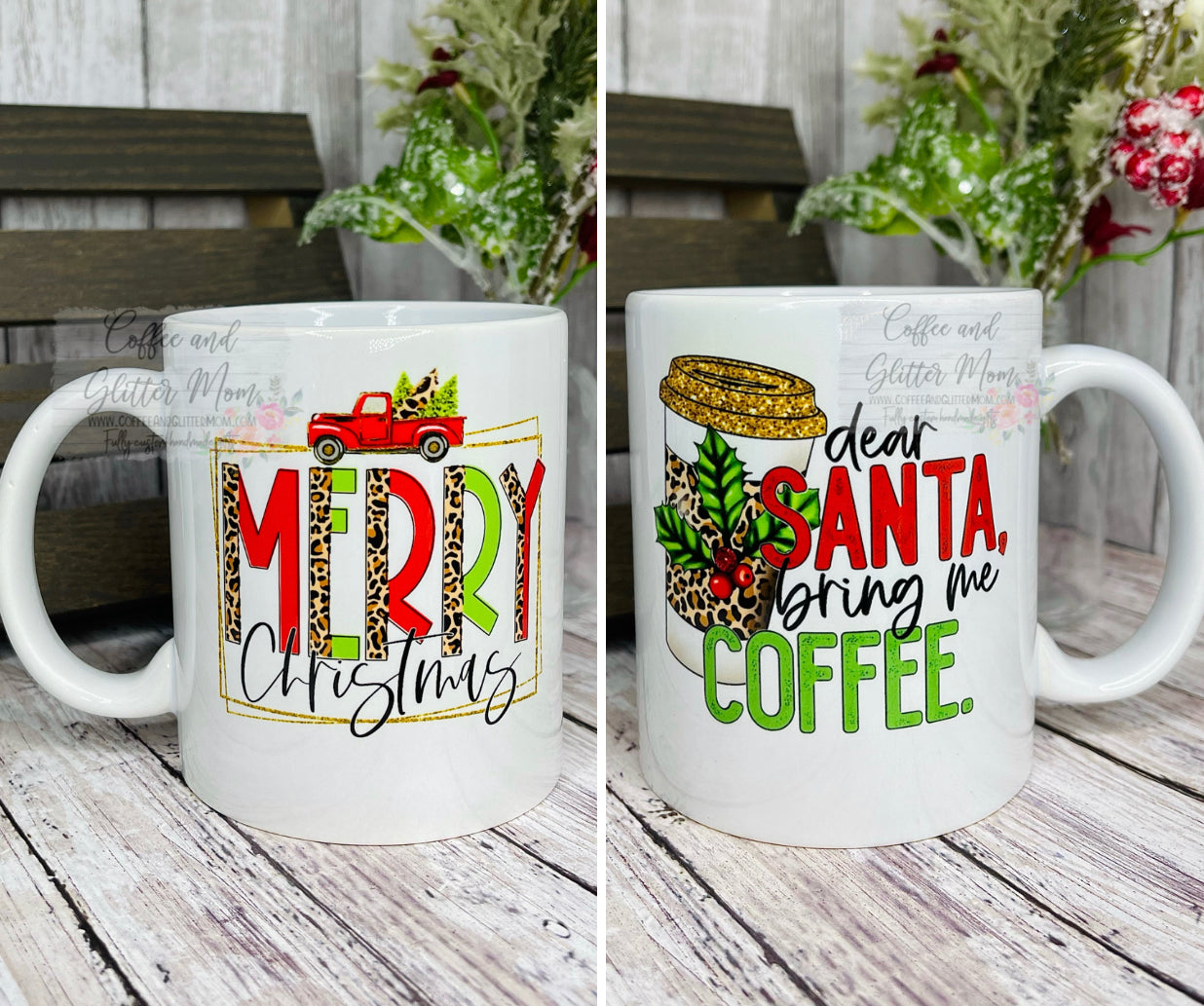 Merry Christmas/Santa Bring Coffee Ceramic Mug