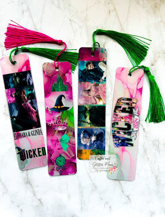 Pink & Green Wicked Witches Bookmarks