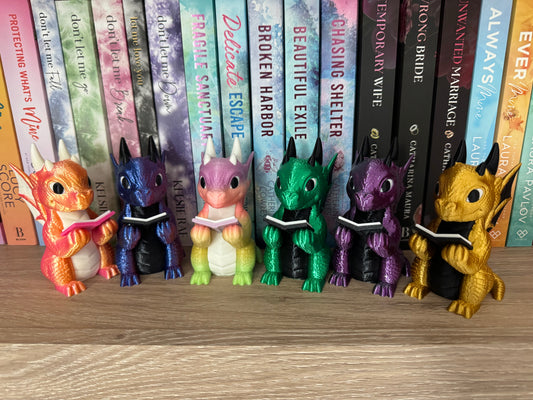 Reading Dragon Bookshelf Decor In Stock