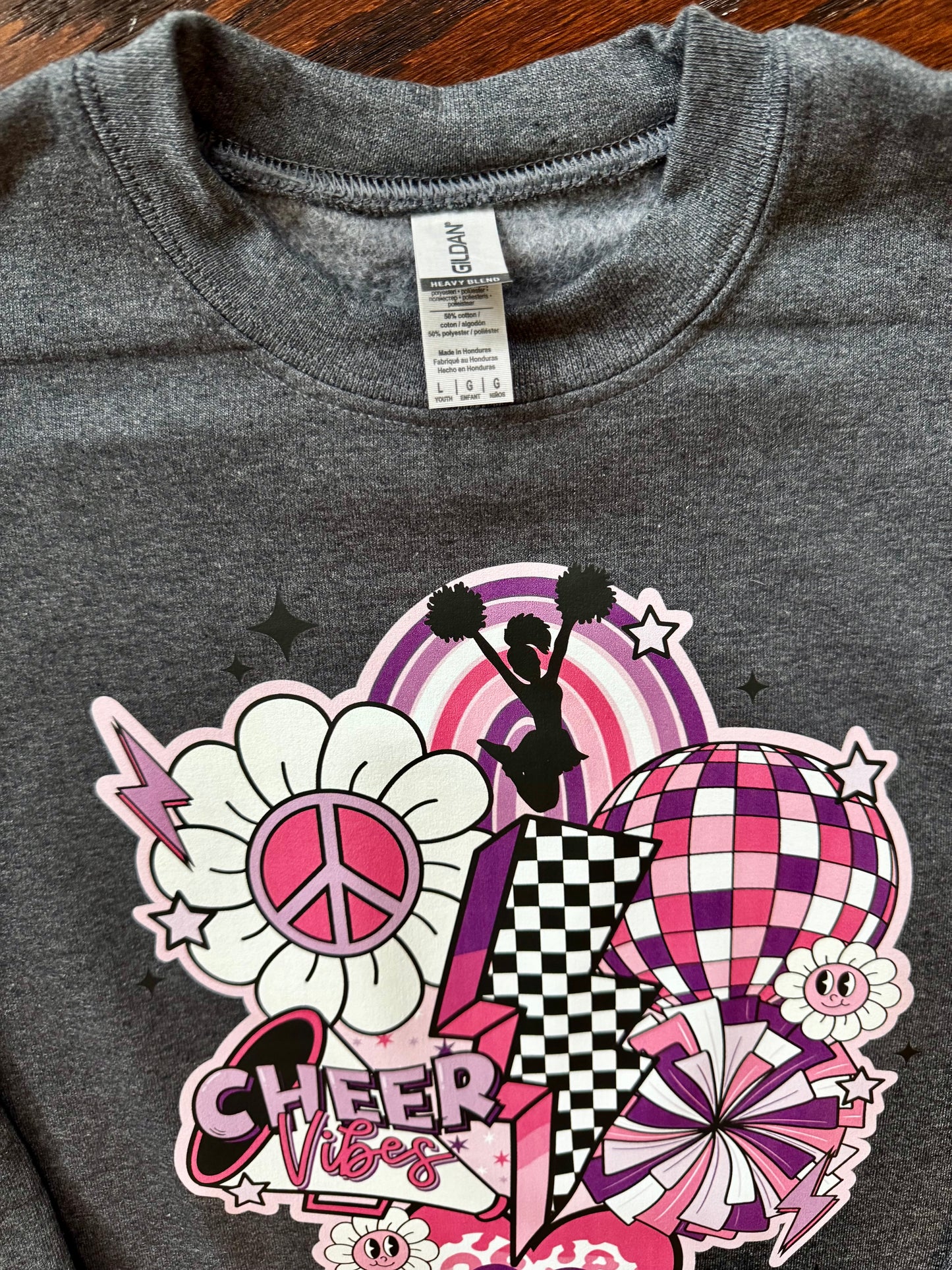 Cheer Vibes Youth Large Sweatshirt