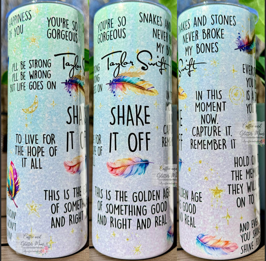 Taylor's Affirmations 20oz Holographic Skinny Tumbler