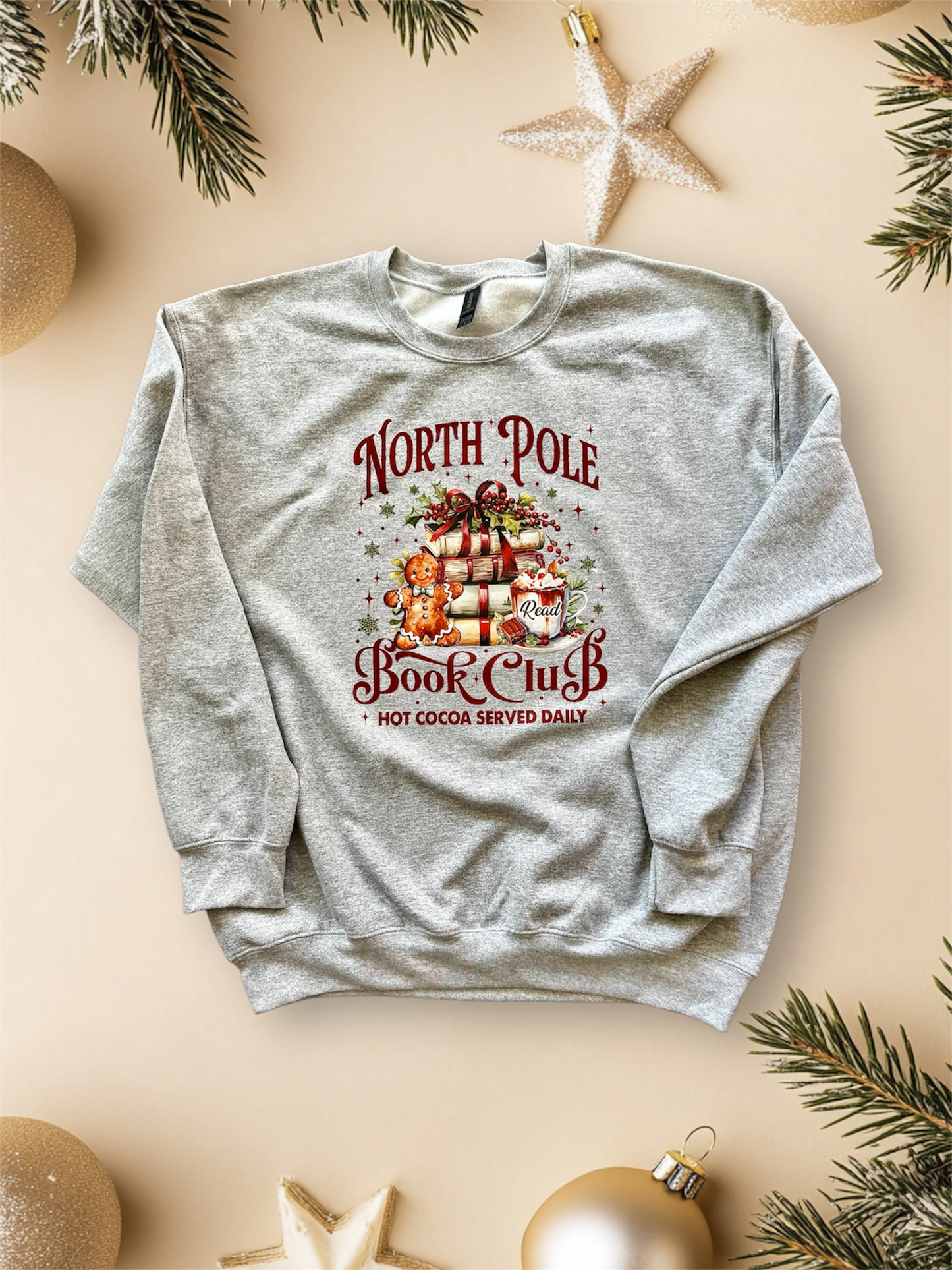 North Pole Book Club Adult Sweatshirt