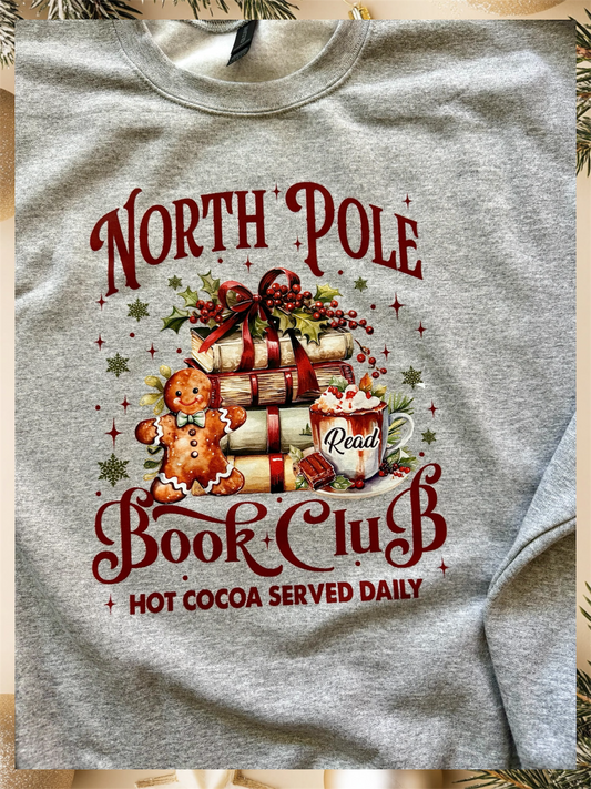 North Pole Book Club Adult Sweatshirt