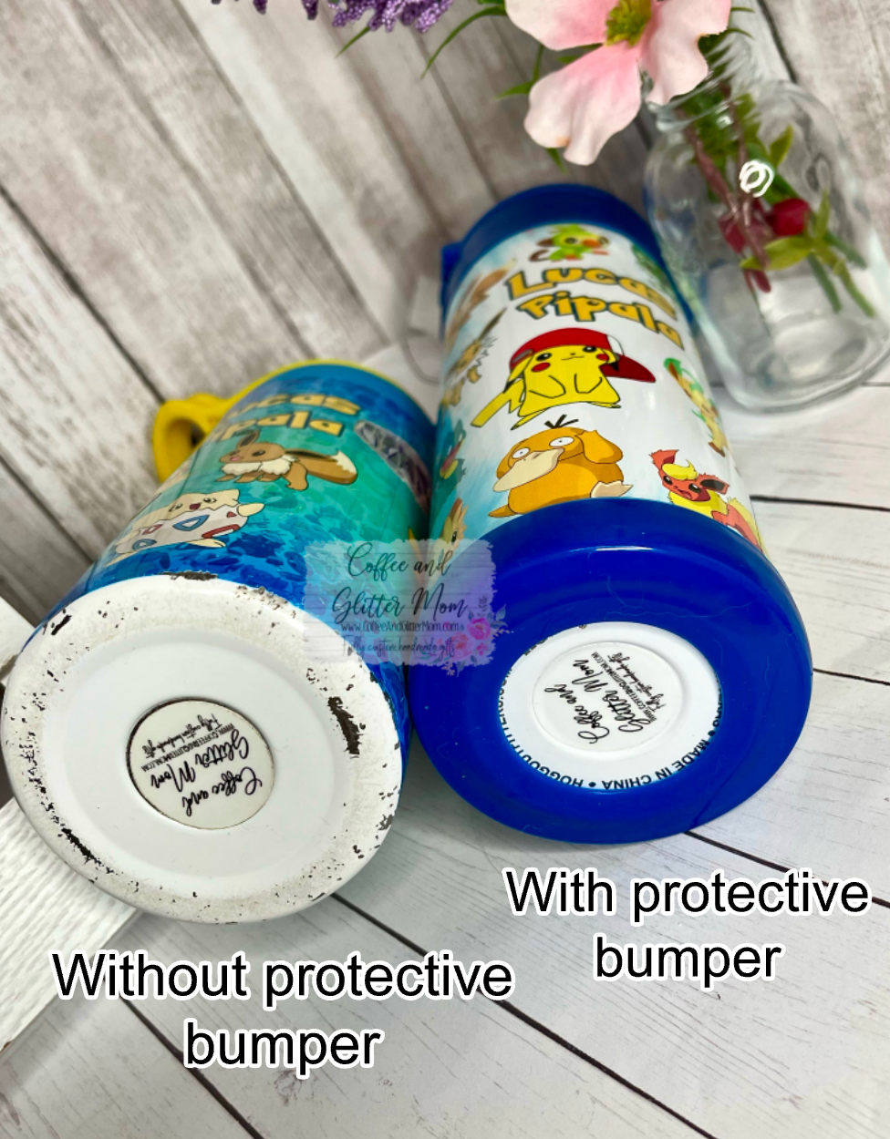 Custom Kids Flip-Lid 12oz Water Bottle – Coffee And Glitter Mom