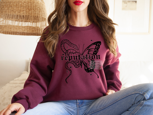 Reputation Snake Butterfly Youth/Adult Sweatshirt