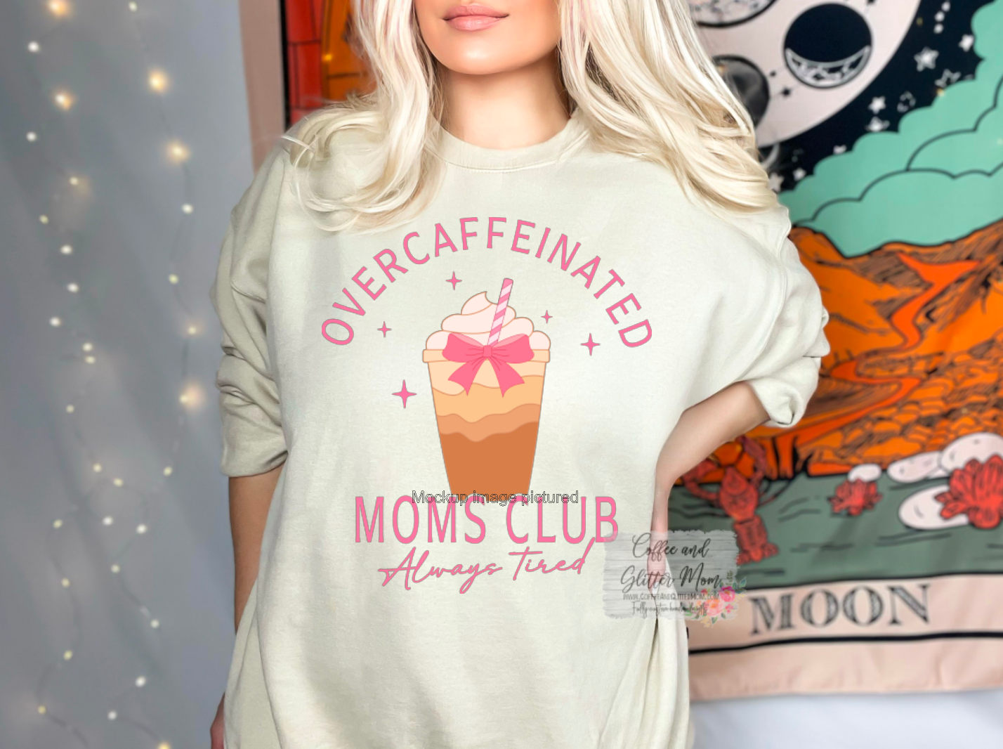 Overcaffeinated Mom's Club Coquette Unisex Tee or Sweatshirt