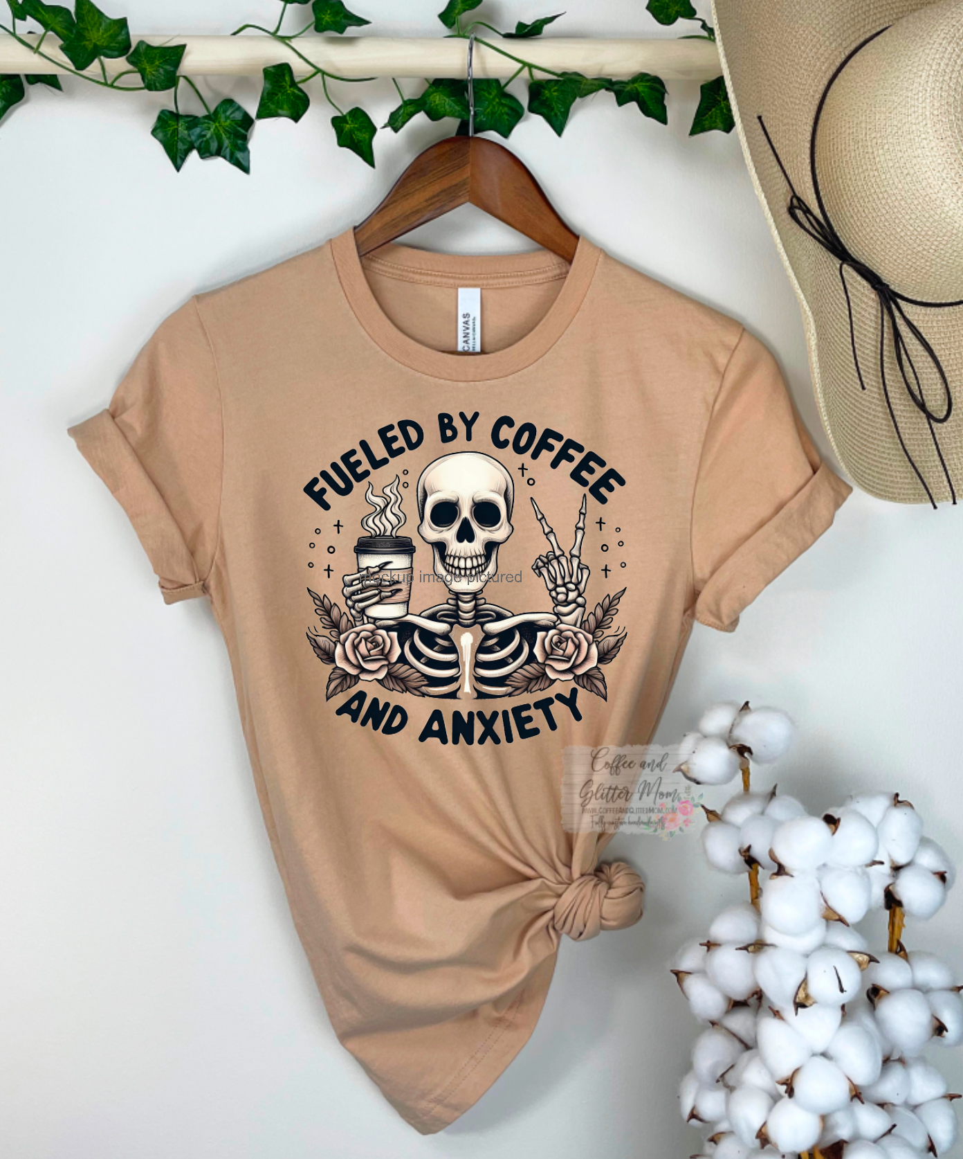 Fueled By Coffee and Anxiety Unisex Bella+Canvas Tee