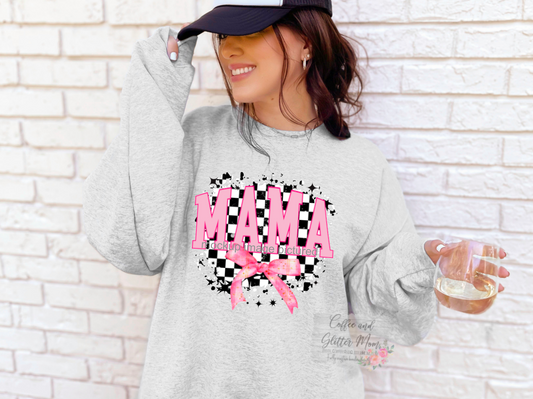 Checkered Pink Mama Unisex Tee or Sweatshirt