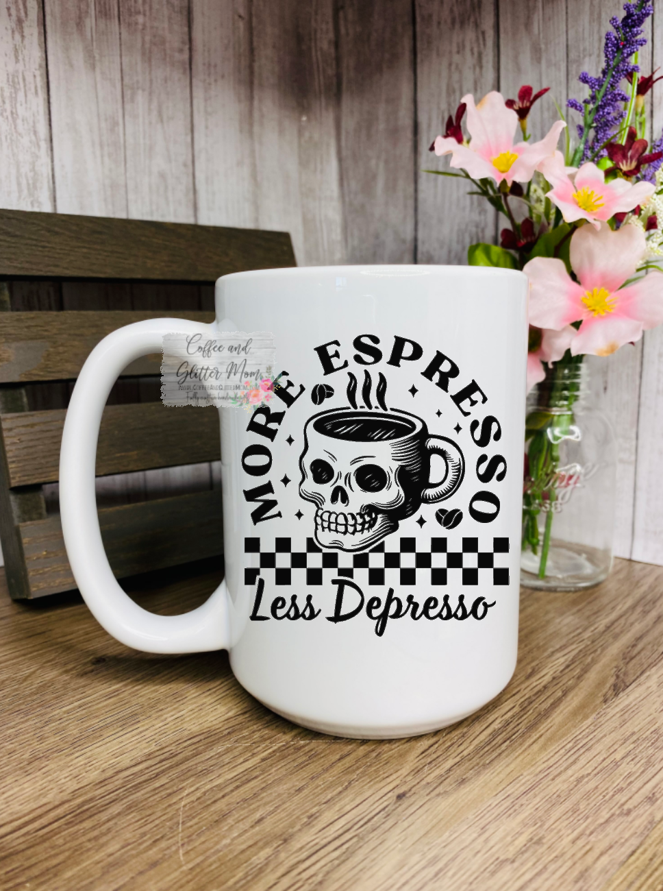 More Espresso Less Depresso Ceramic Mug