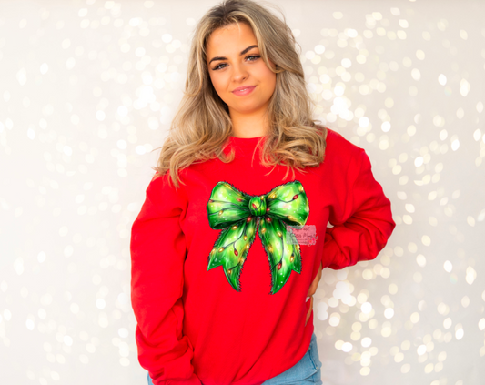 Grinchy Bow Sweatshirt