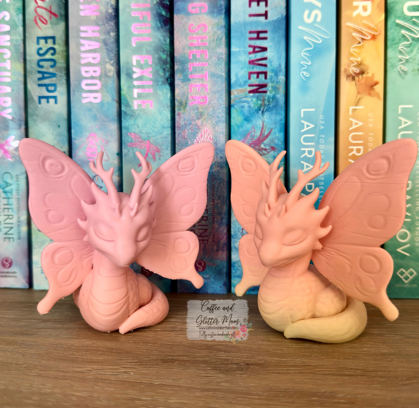 Dragon Butterfly Bookshelf Decor