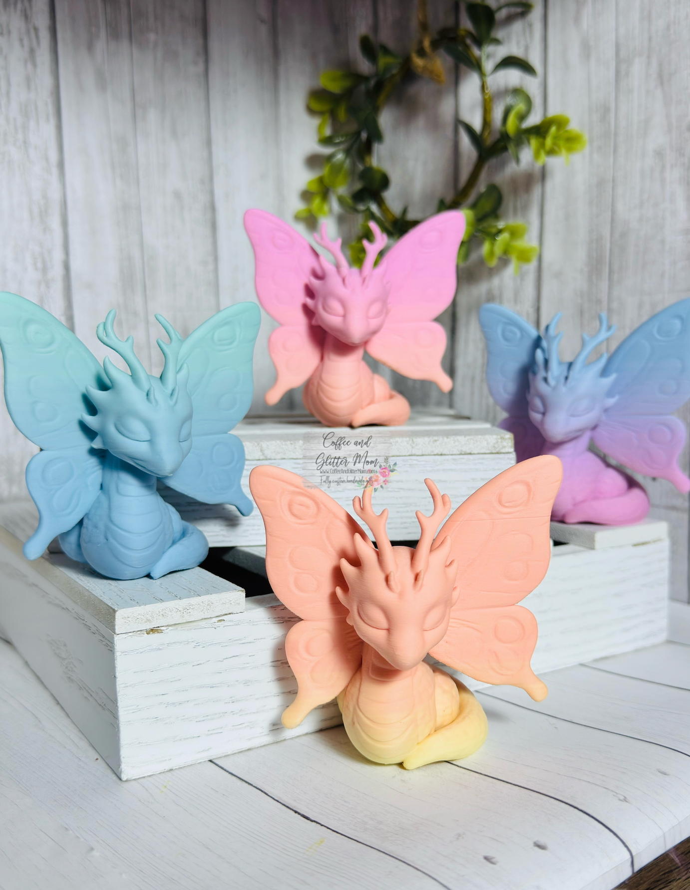 Dragon Butterfly Bookshelf Decor