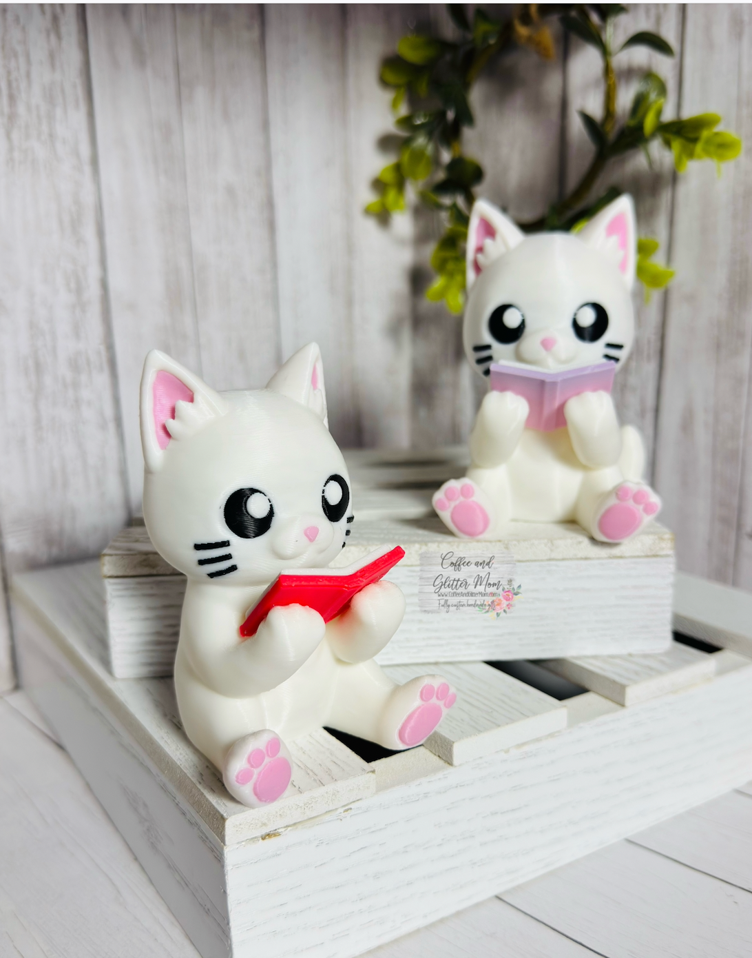 Bookish Cat Bookshelf Decor