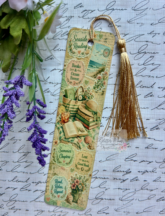Seaside Reading Bookmark