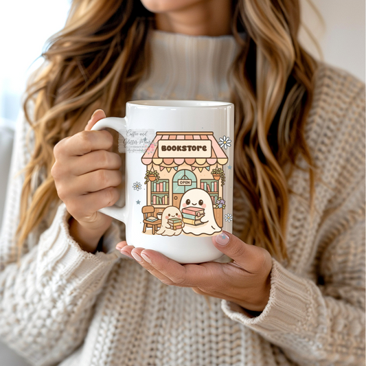 Bookstore Ghosts 15oz Ceramic Mug