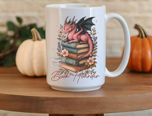 Book Hoarder Dragon 15oz Ceramic Mug
