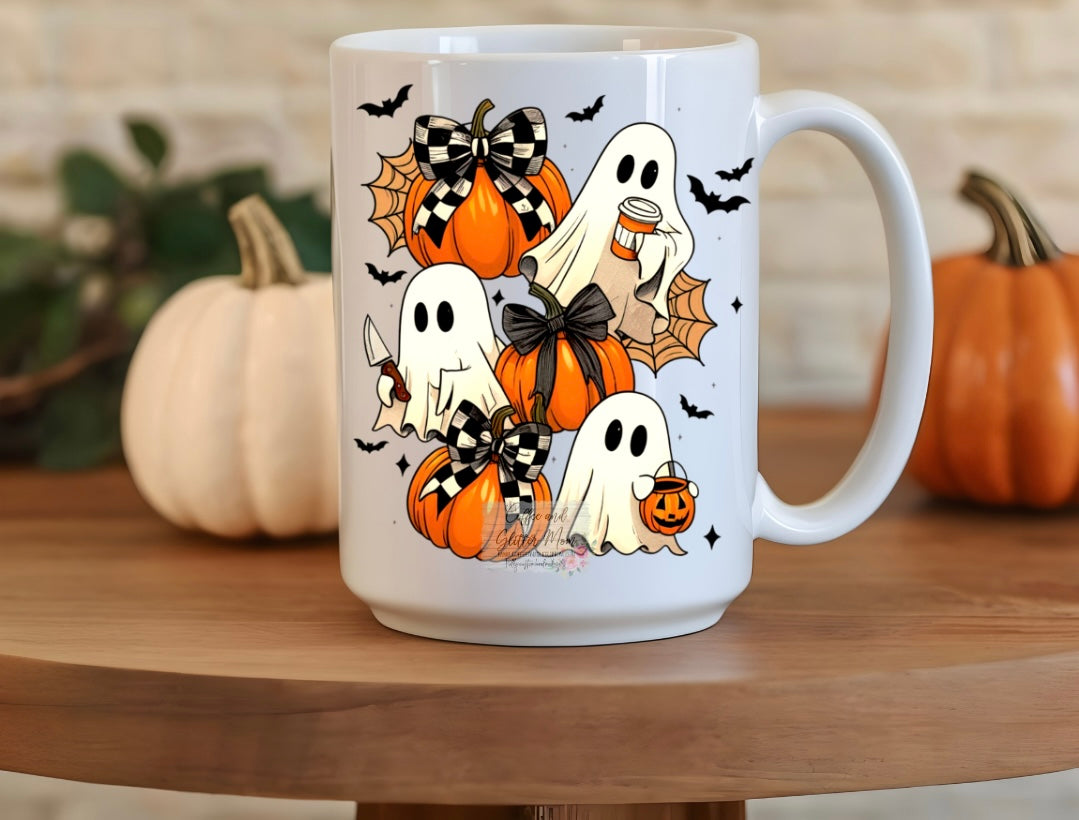 Ghosty Pumpkins 15oz Ceramic Mug