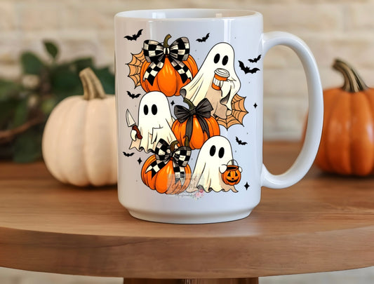 Ghosty Pumpkins 15oz Ceramic Mug
