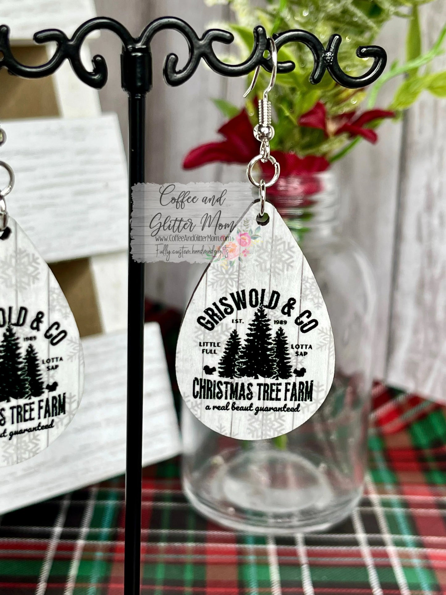 Griswold Trees Christmas Earrings