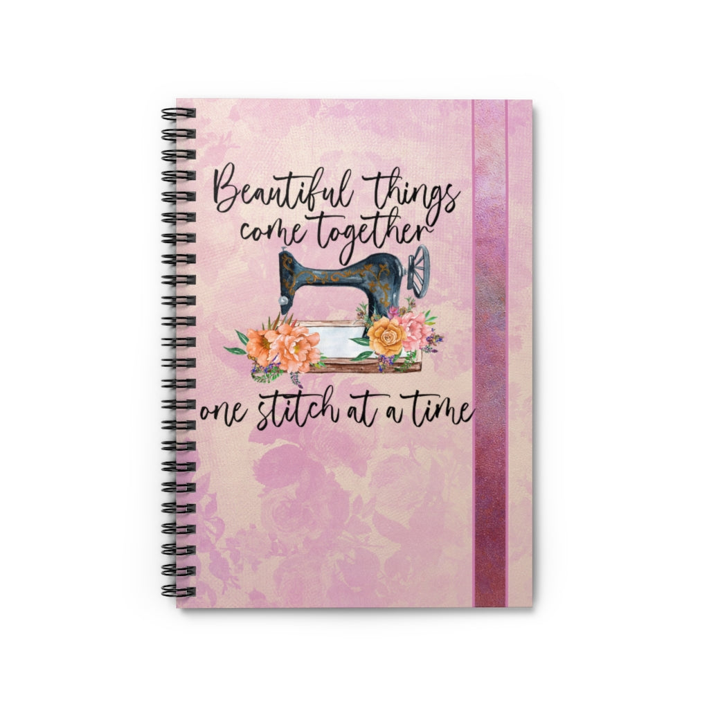 One Stitch At A Time Spiral Notebook - Ruled Line