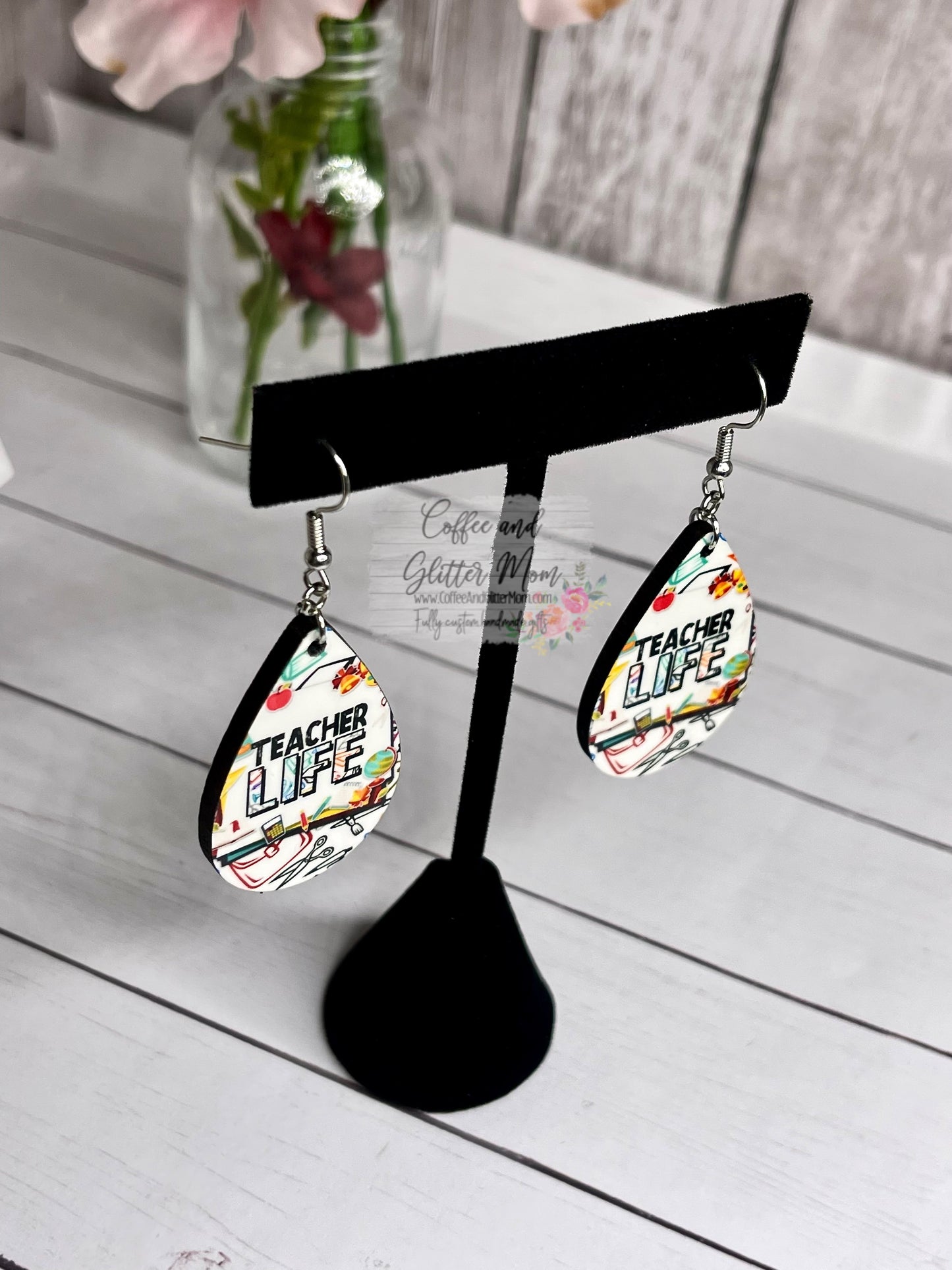 Teacher Life Teardrop Earrings